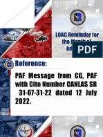 Loac Reminder July 2022