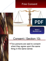 Free Consent: Week 5 Business Law