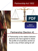 Partnership Act 1932: Week 8 Business Law