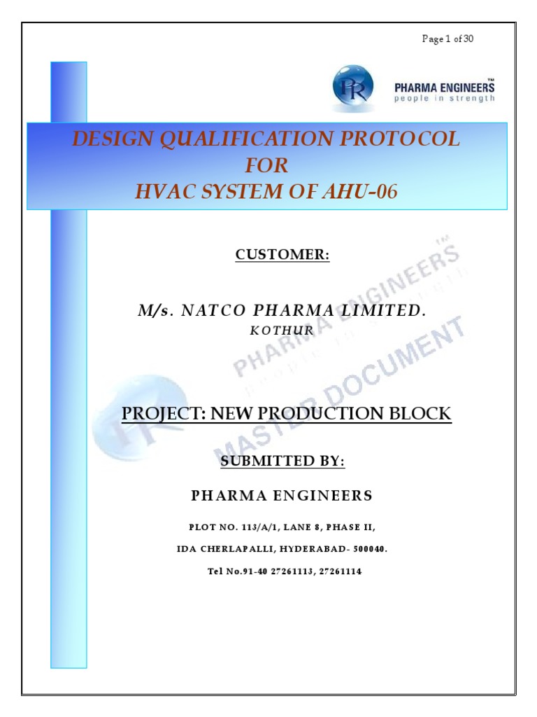 HVAC Design Qualification for AHU-06 | PDF | Duct (Flow) | Filtration