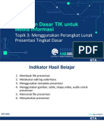 Menggunakan Perangkat Lunak Presentasi Tingkat Dasar