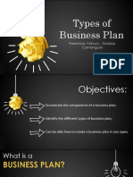 Types of Business Plan