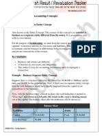 Q) Any 5 Types of Accounting Concepts: 1. Business Separate Entity Concept