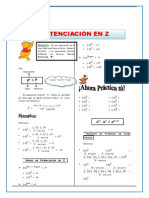 Potenciación de Números Enteros para 22 de Junio