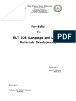 Portfolio in ELT 208 (Language and Learning Materials Development)
