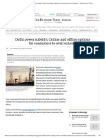Delhi Power Subsidy - Online and Offline Options For Consumers To Avail Scheme - The Economic Times