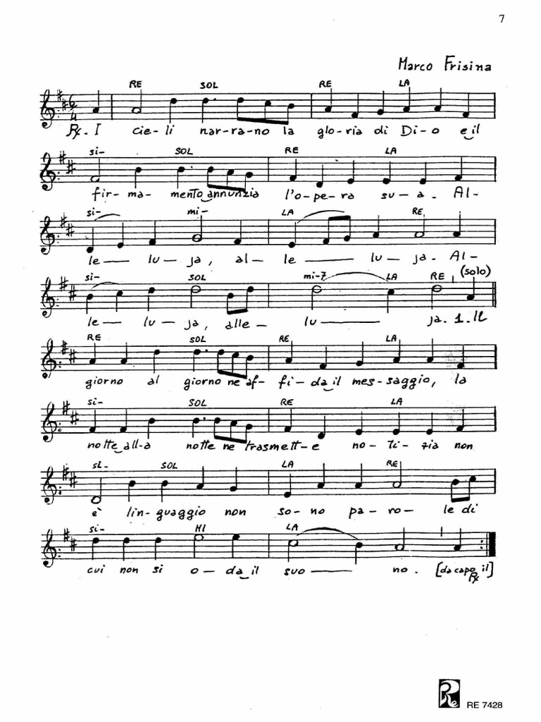 Benedici Il Signore Anima Mia Testo Frisina 1marco Frisina Benedici Il Signore Partiture Complete 9 | PDF