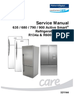 Service Manual: 635 / 680 / 790 / 900 Active Smart Refrigerator/Freezer R134a & R600a Systems