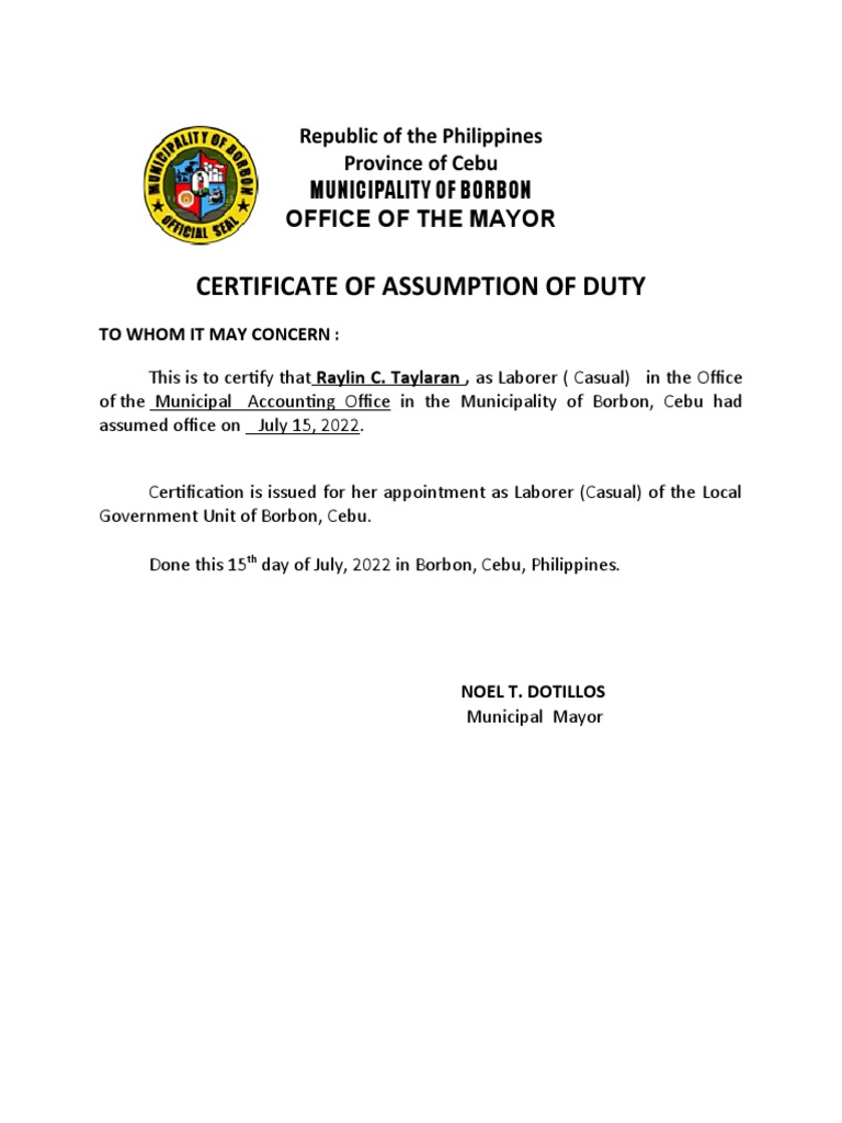 certificate-of-assumption-of-duty-pdf