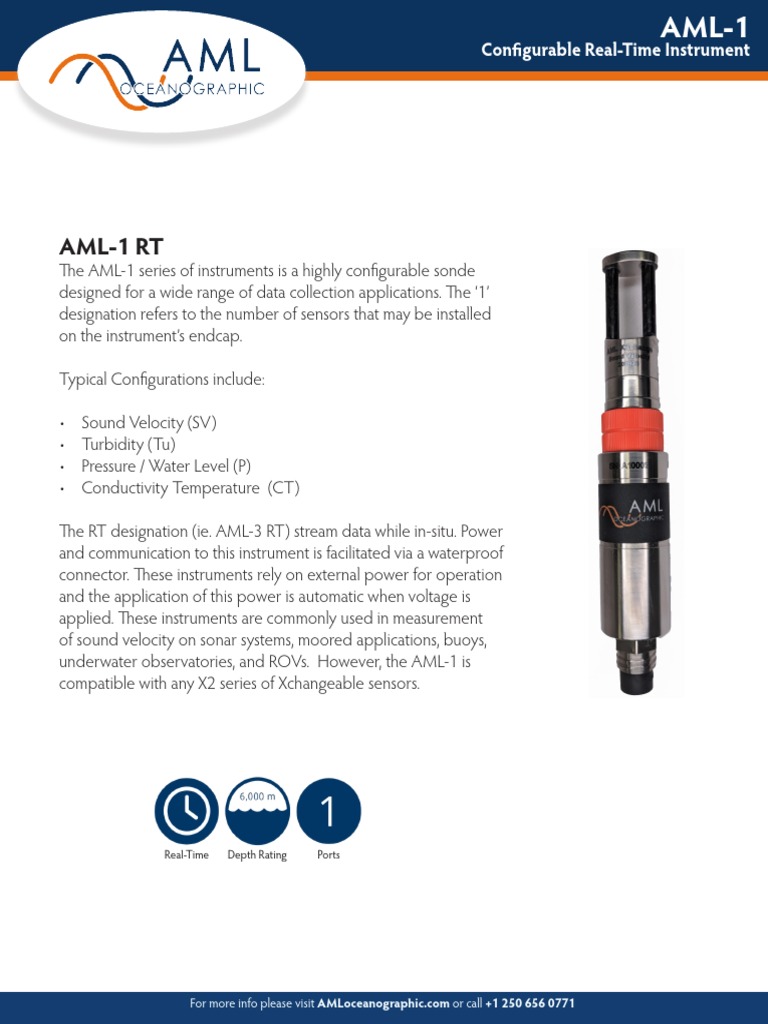 AML-1 Configurable Real-Time Sonde | PDF | Science & Mathematics ...