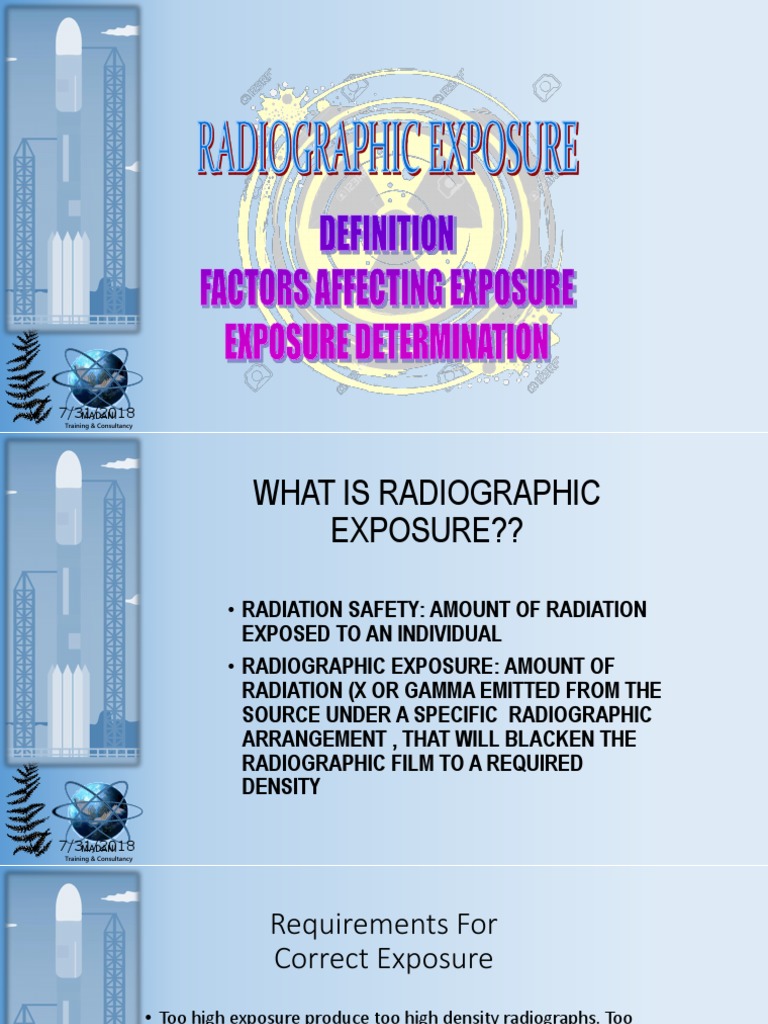 Exposure Determination PDF Radiography Radiation