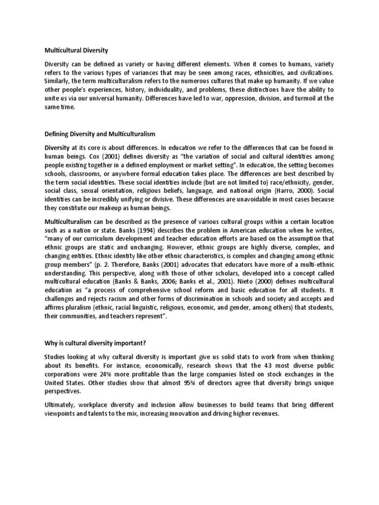 NODALO - Introduction To Multicultural Diversity | PDF ...
