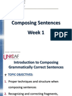 Reading - Composing Sentences