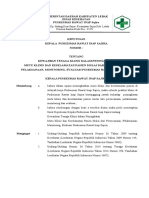 9.1.1.1 SK Kewajiban Praktisi Klinis Berperan Aktif Dalam Peningkatan Mutu Dari Perencanaan, Pelaksanaan, Monitoring Dan Evaluasi