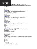 C Programming Multiple Choice Questions