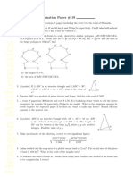 Mathematics Examination Paper # 19: 2 3 3 4 2 M N P X