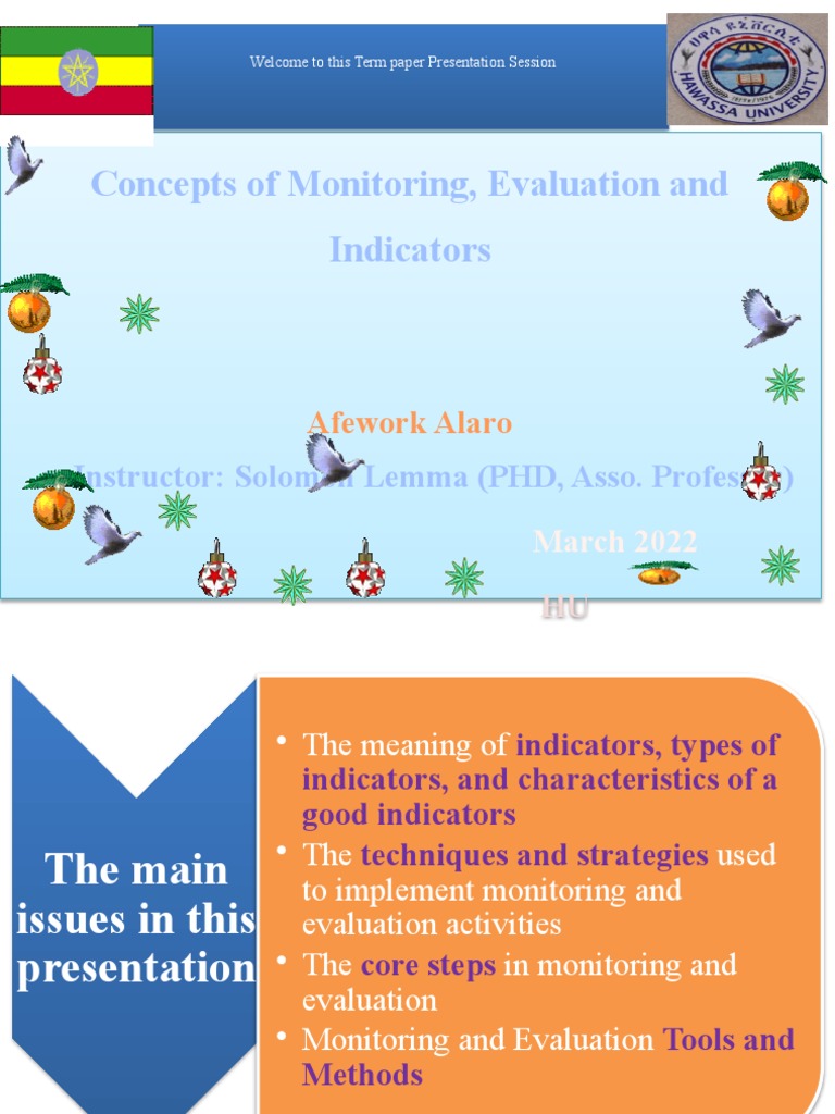 Monitoring and Evaluation Indicators Guide | PDF | Evaluation ...