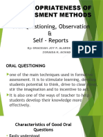 Oral Questioning, Observation