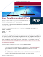 Risk Management - Cost Benefit Analysis (CBA) Checklist