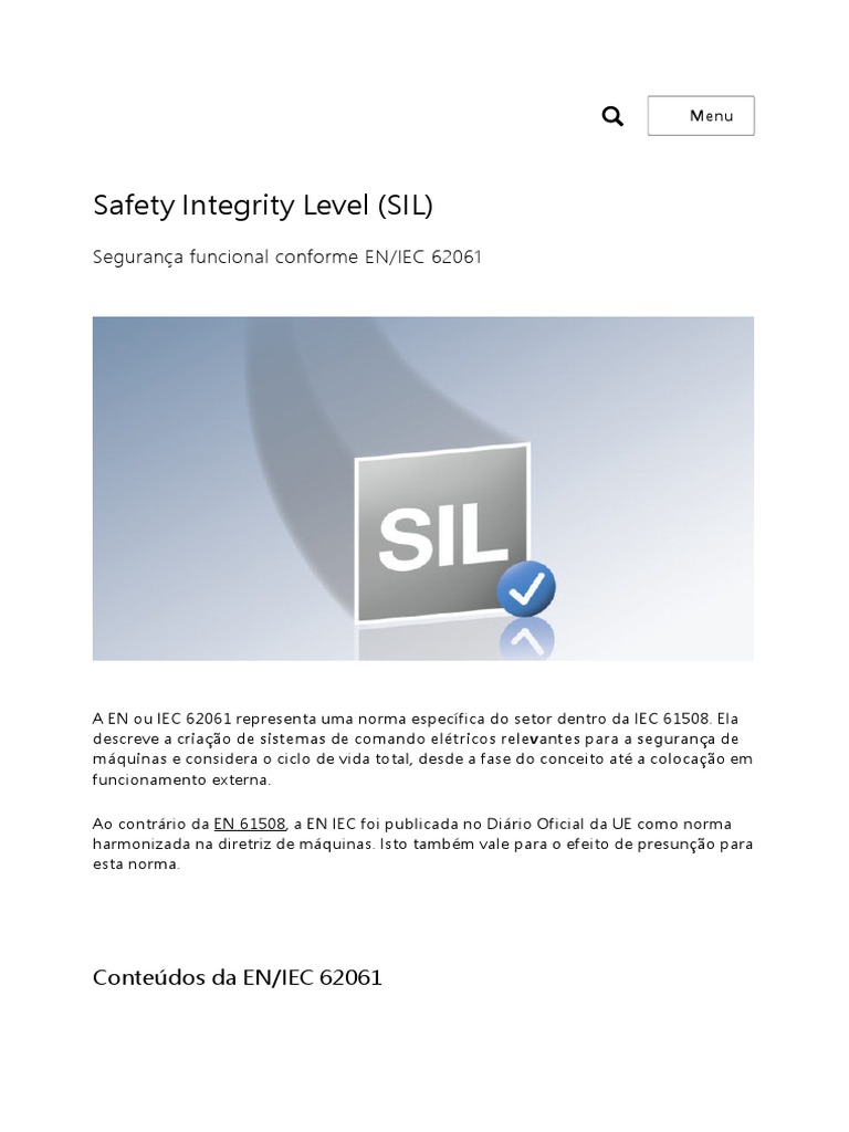 EN IEC 62061 - Avaliar Riscos Com o Safety Integrity Level | PDF