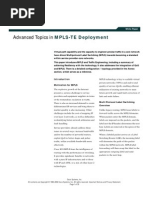 Advanced Topics In: MPLS-TE Deployment