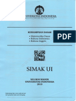 Soal Simak UI 2019 Kemampuan Dasar