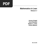 Mathematics in Lean