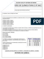 Revisão de Química (9º Ano)