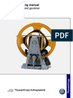 Overspeed Govenor: Operating Manual