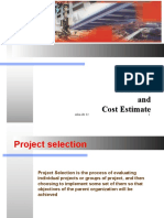 Project Selection and Cost Estimate