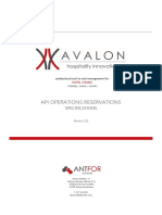 Avalon Web API - Operations Reservations