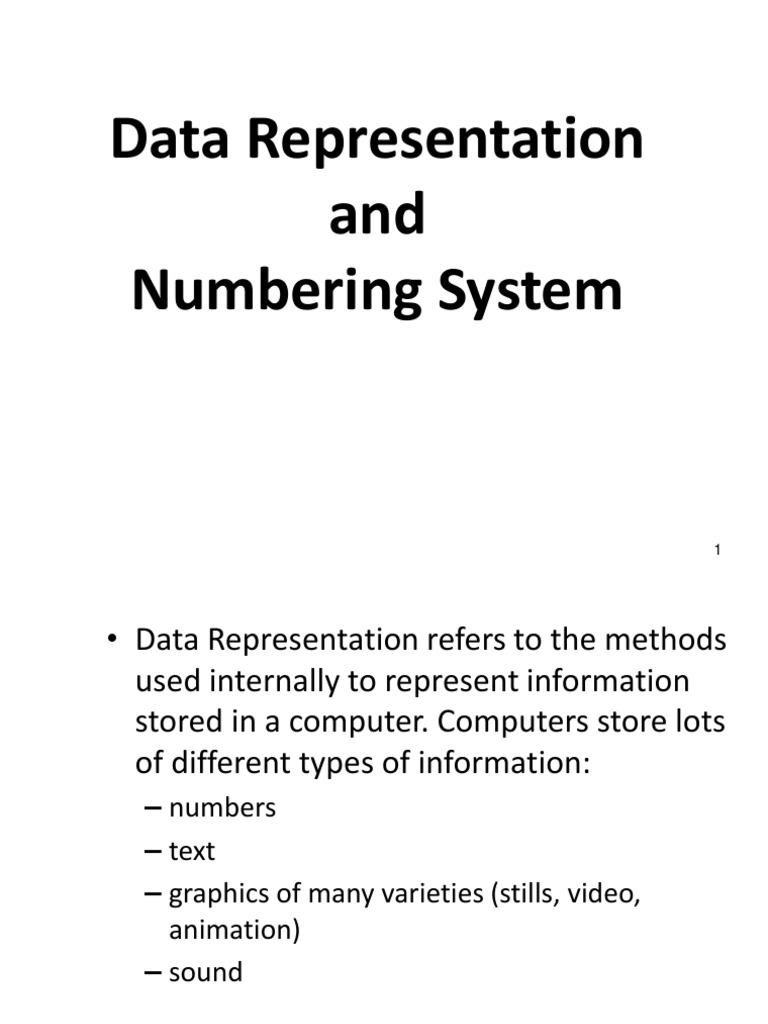 Data Representation and Numbering System | PDF | Arithmetic | Computing