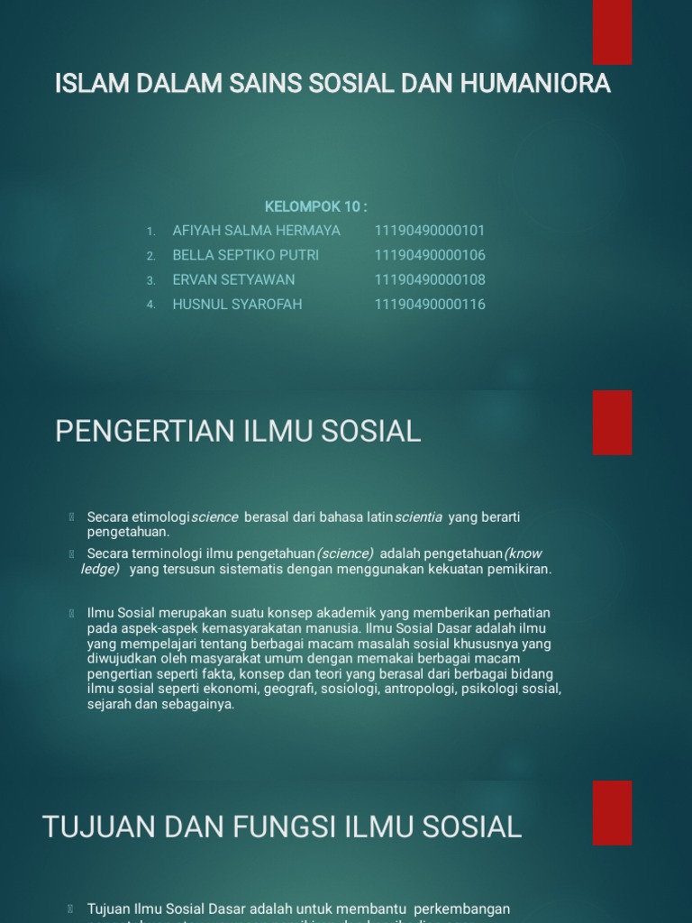 Islam dalam Ilmu Sosial dan Humaniora | PDF