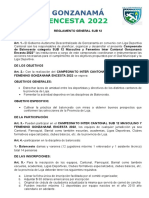 Reglamento Baloncesto Inter Cantonal Sub 12 - 2022