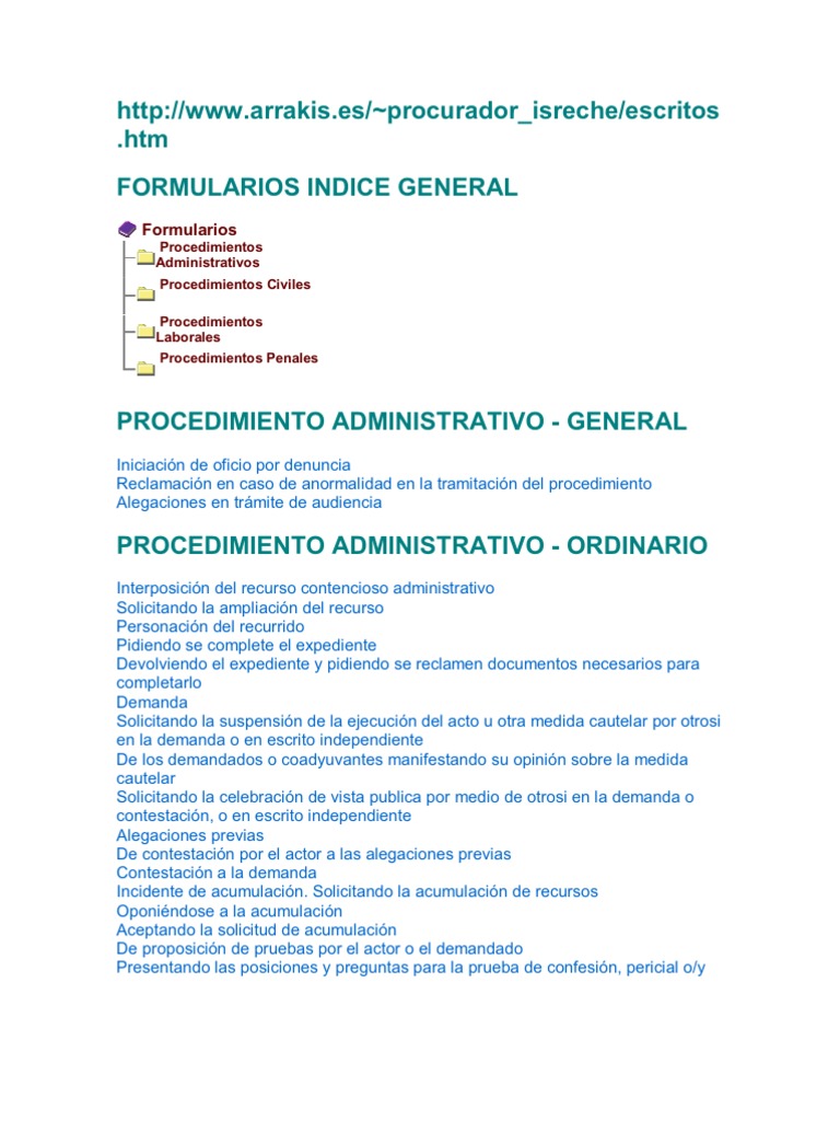 Formularios de Modelos de Demandas Formularios de Modelos de Demandas