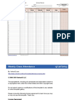 Weekly Class Attendance: Student Totals