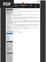 Minister of National Defence Statement for Father’s Day