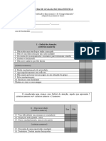 FICHA DE AVALIAÇÃO DIAGNÓSTICA Hiperactividade