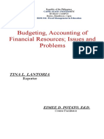 Budgeting, Accounting of Financial Resources Issues and Problems