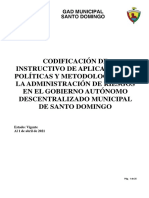 CODIFICADO - Instructivo de Aplicación de Políticas y Metodología para La Administración de Riesgos GADMSD