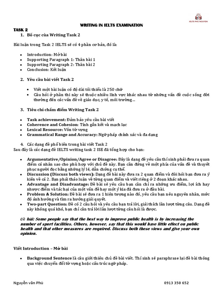 Writing in Ielts Examination | PDF