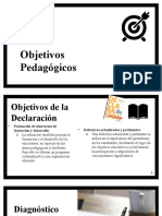 Objetivos pedagógicos y principios de aprendizaje