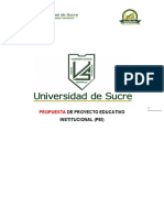 Propuesta de Proyecto Educativo Instituciona PEI Unisucre 2022