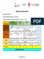 Rubrica de Autoevaluación