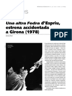 Lletres: D'espriu, Estrena Accidentada A Girona (1978)