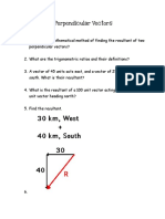 Homework 7.3 Perpendicular Vectors