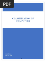 Classification of Computers: Arisha Fatima DPT 01, Mihs