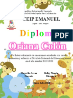 Diploma CEIP Emanuel 2019-2020 LACTANTES - MATERNA - PRIMER NIVEL