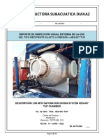 Reporte de inspección visual externa de UDC HES-007 TUP