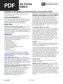 Instructions For Forms 1099-A and 1099-C: (Rev. January 2022)